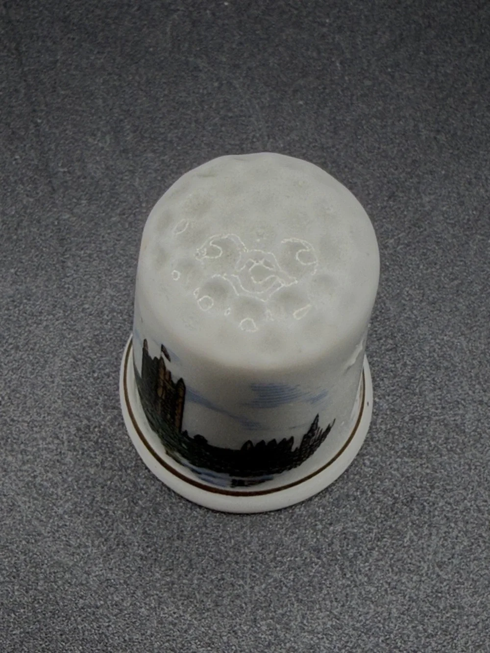 Vintage Great Britain Bone China Palace of Westminster Castle Thimble Trinket